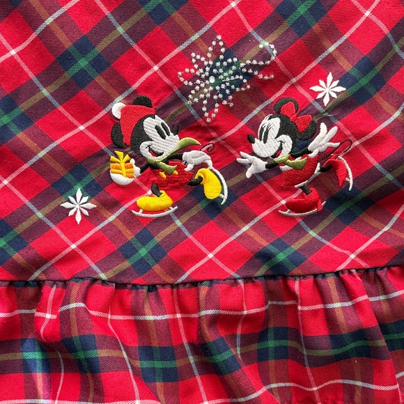Disney Mickey Mouse Red Plaid Kids Nightgown - Picture 3 of 3